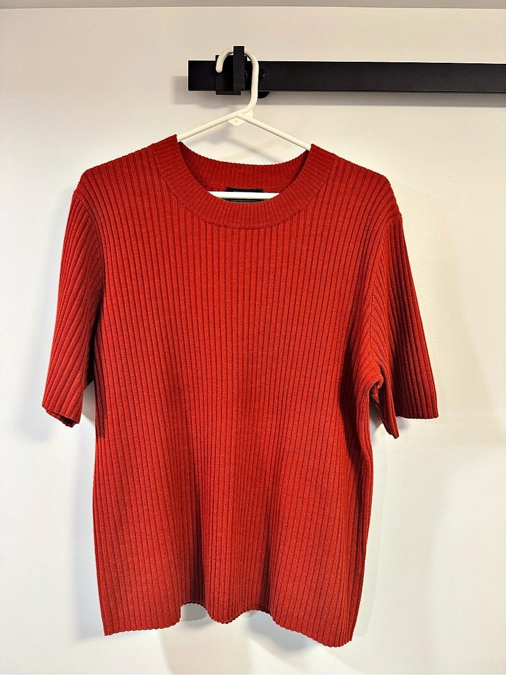 Pendleton Ribbed Short Sleeve Tee in Red XL Like New